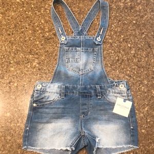 Little girls overall Jean shorts